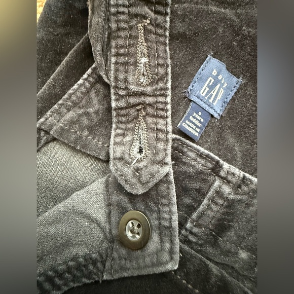 Baby Gap Velvet Overalls | Black | Ruffle Straps | Size 5 Toddler - Picture 4 of 6